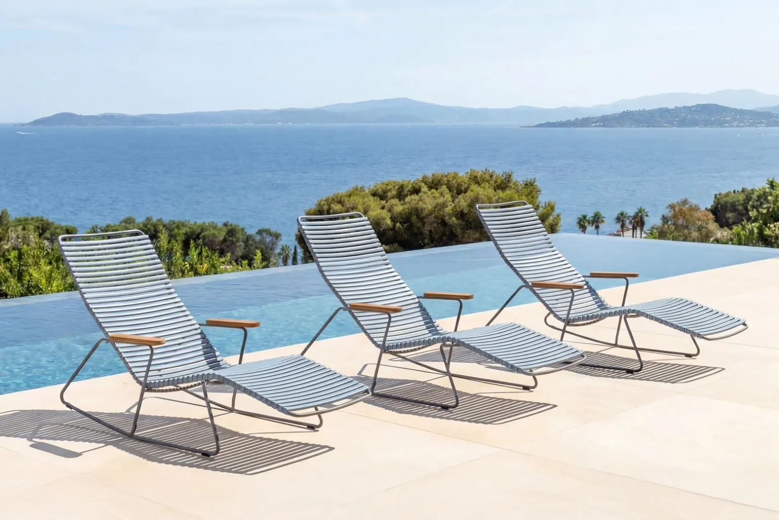 Click solstol med rocker