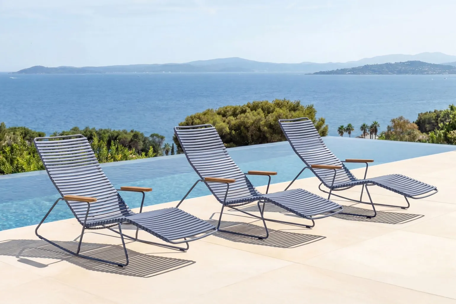 Click solstol med rocker
