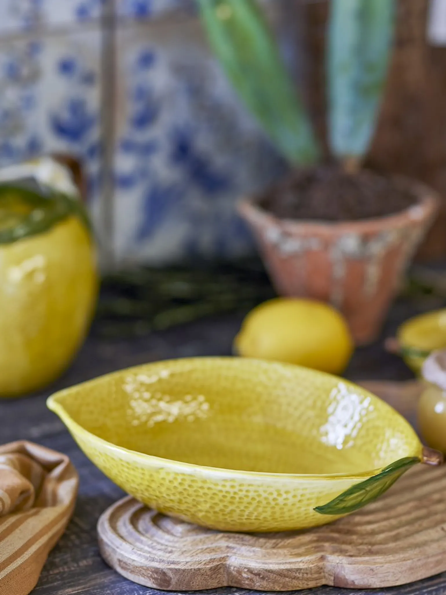 Limone serverings- og dekorasjonsbolle