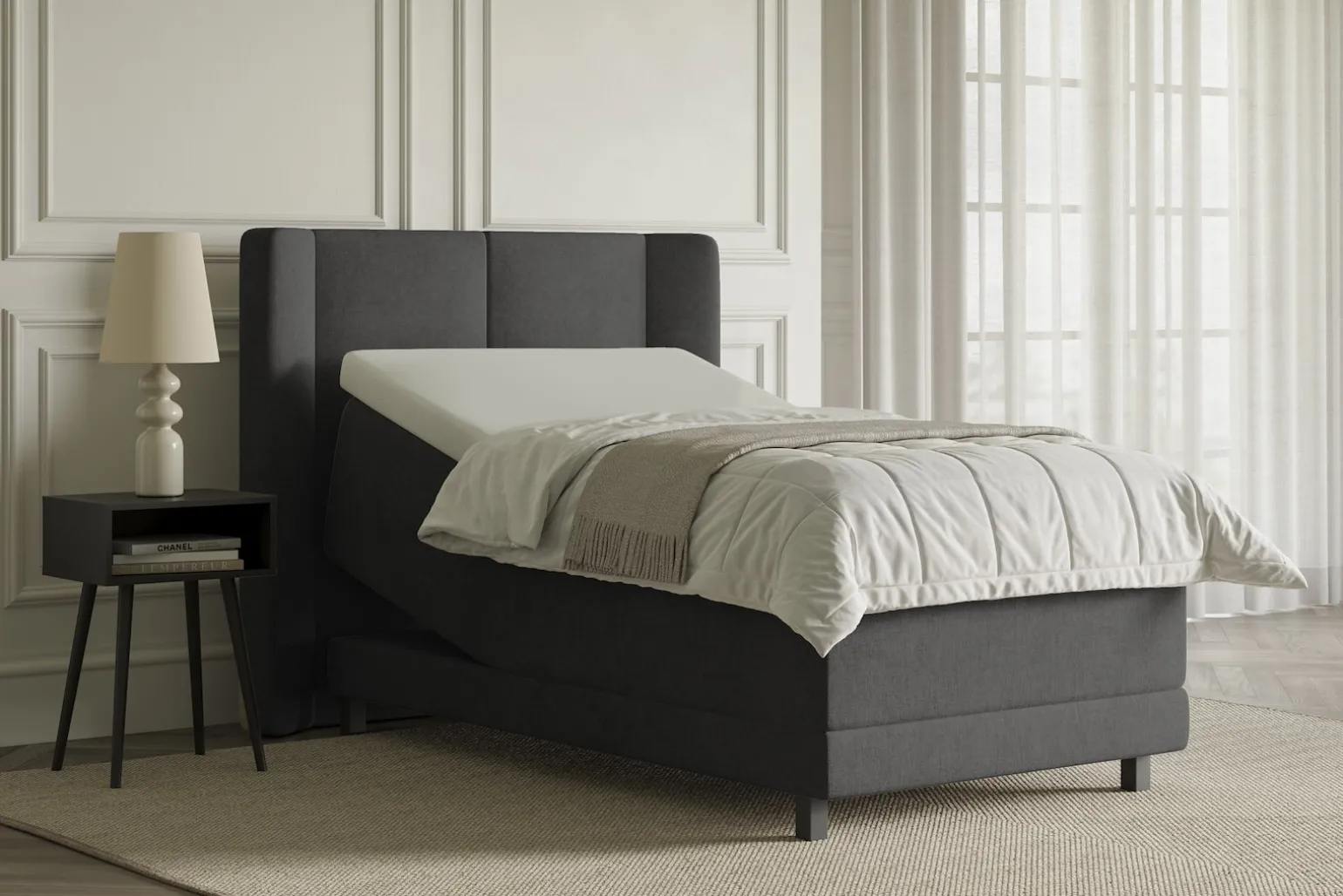 Lux 3 regulerbar seng 105x210 cm