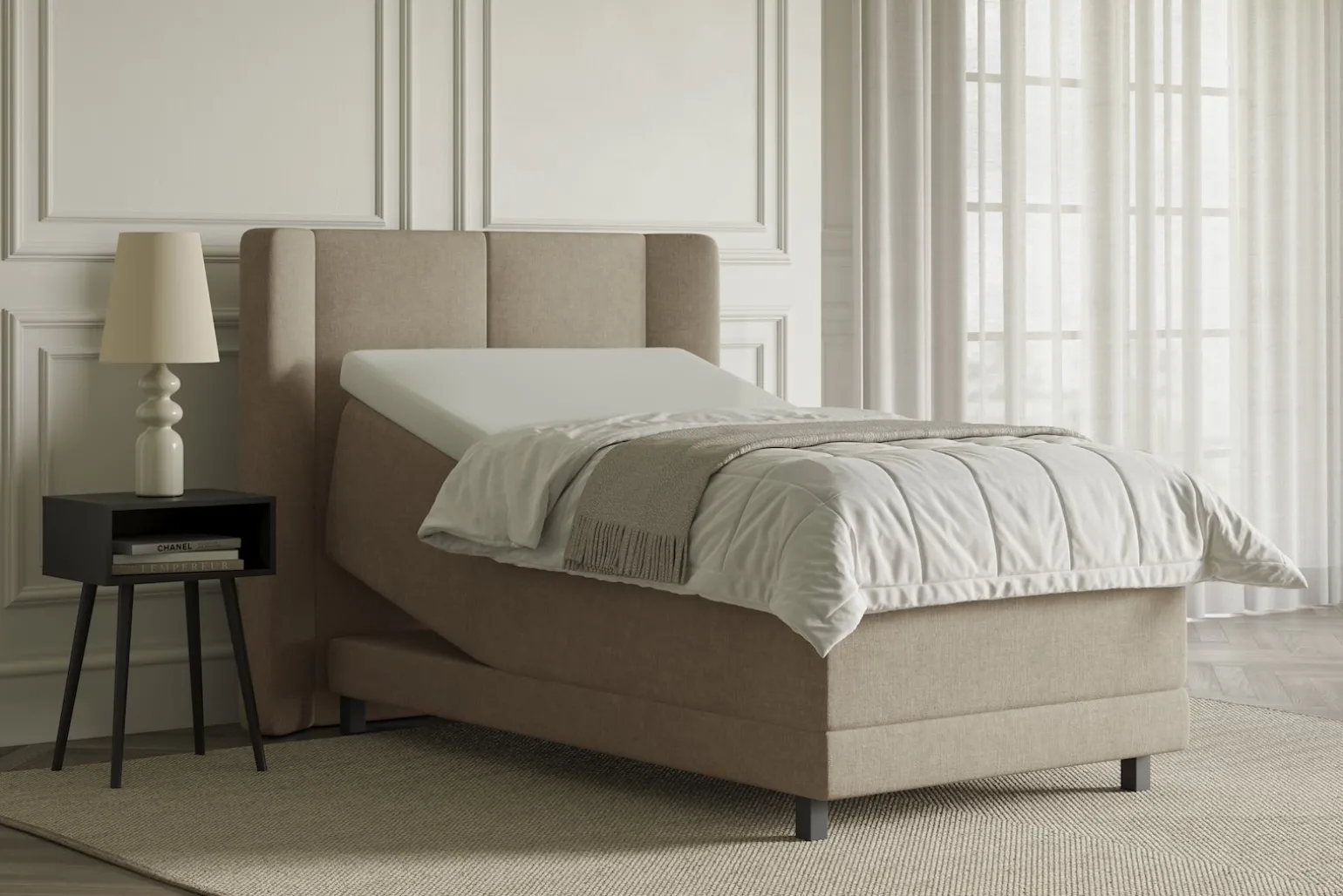 Lux 3 regulerbar seng 105x210 cm