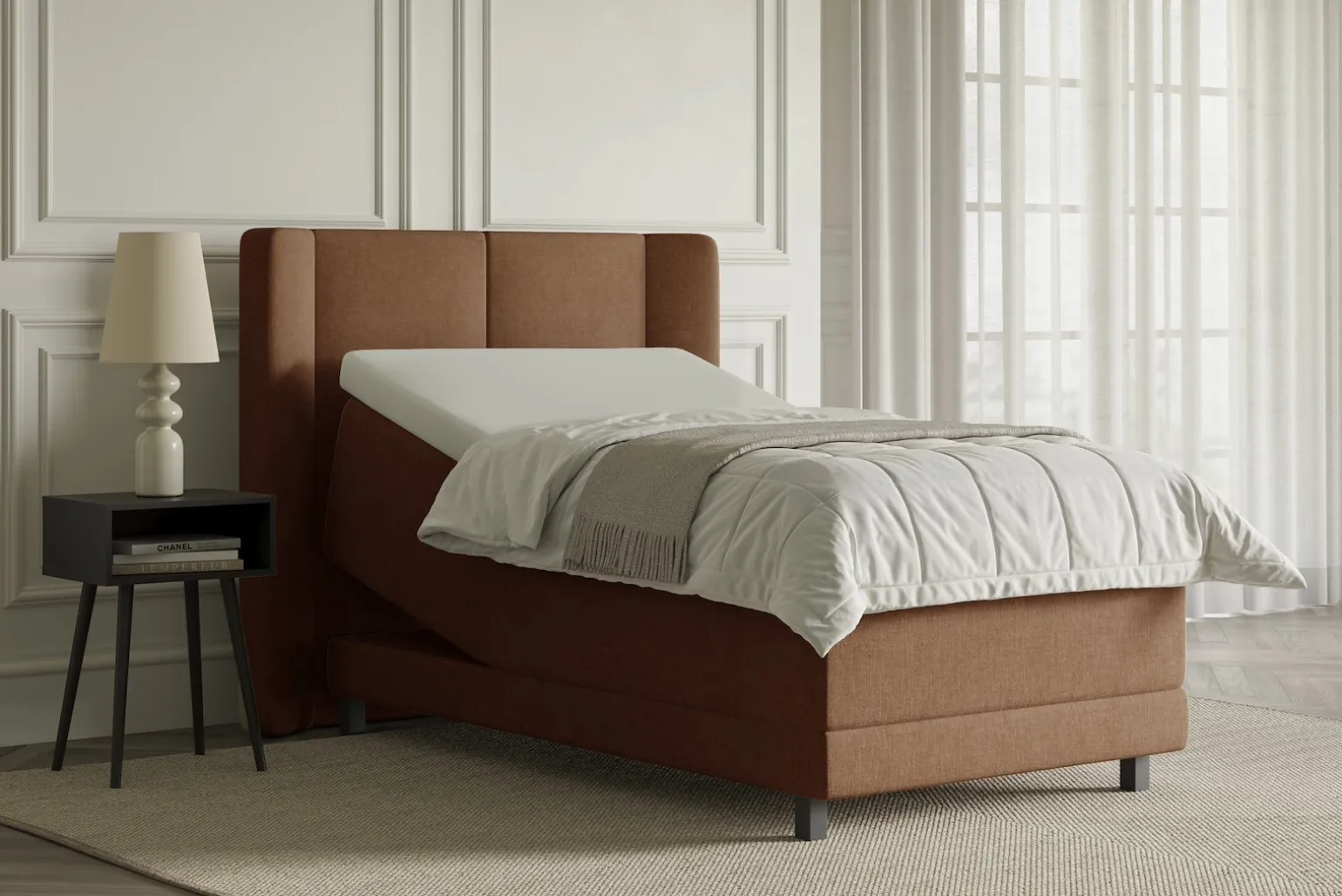 Lux 3 regulerbar seng 105x210 cm