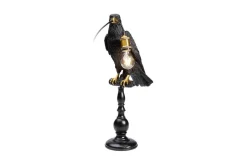 Sittende kråke bordlampe