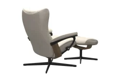 Stressless® Wing (M) Cross lenestol med krakk