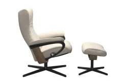 Stressless® Wing (M) Cross lenestol med krakk