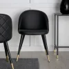 Velvet spisestol Sett av 2