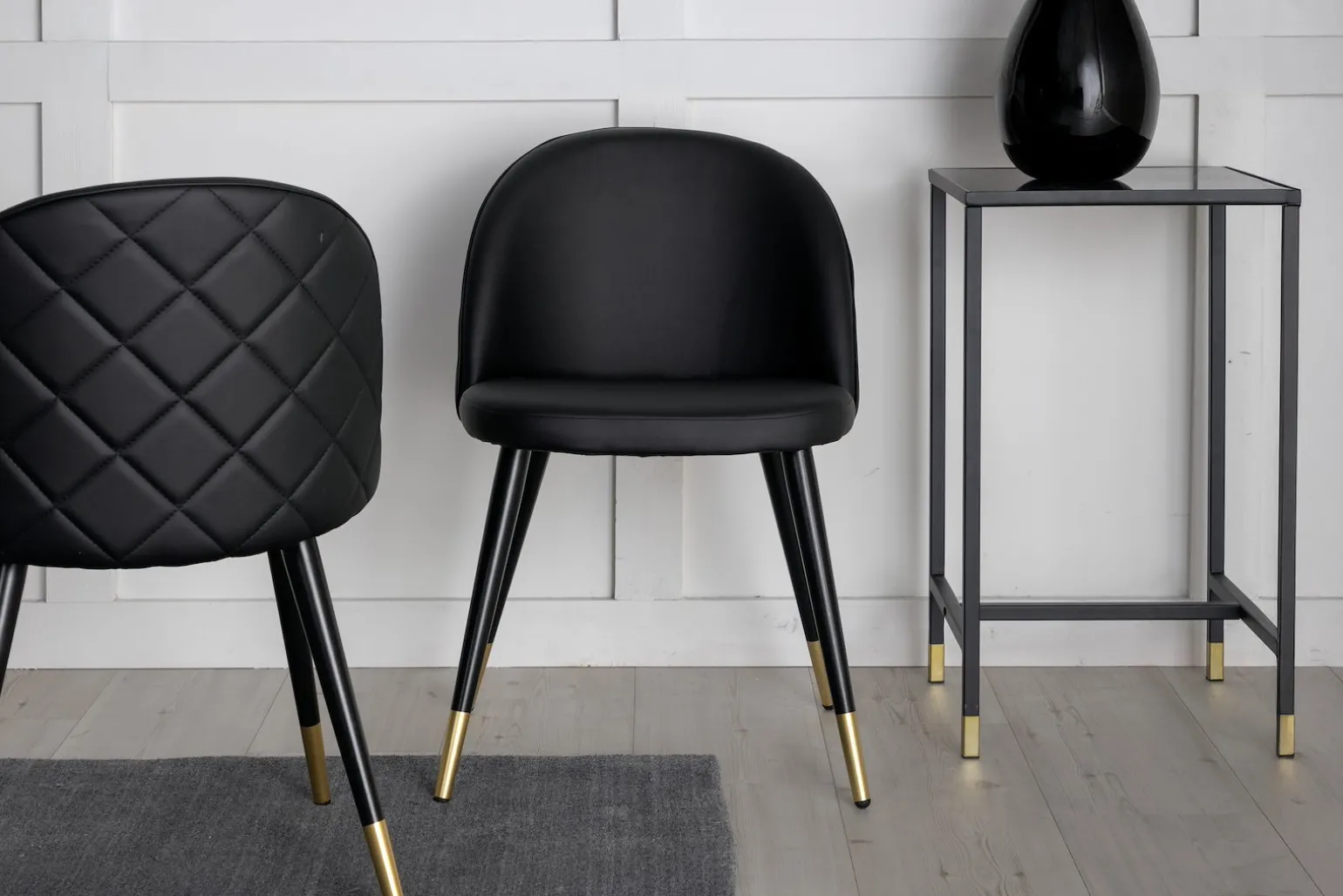 Velvet spisestol Sett av 2