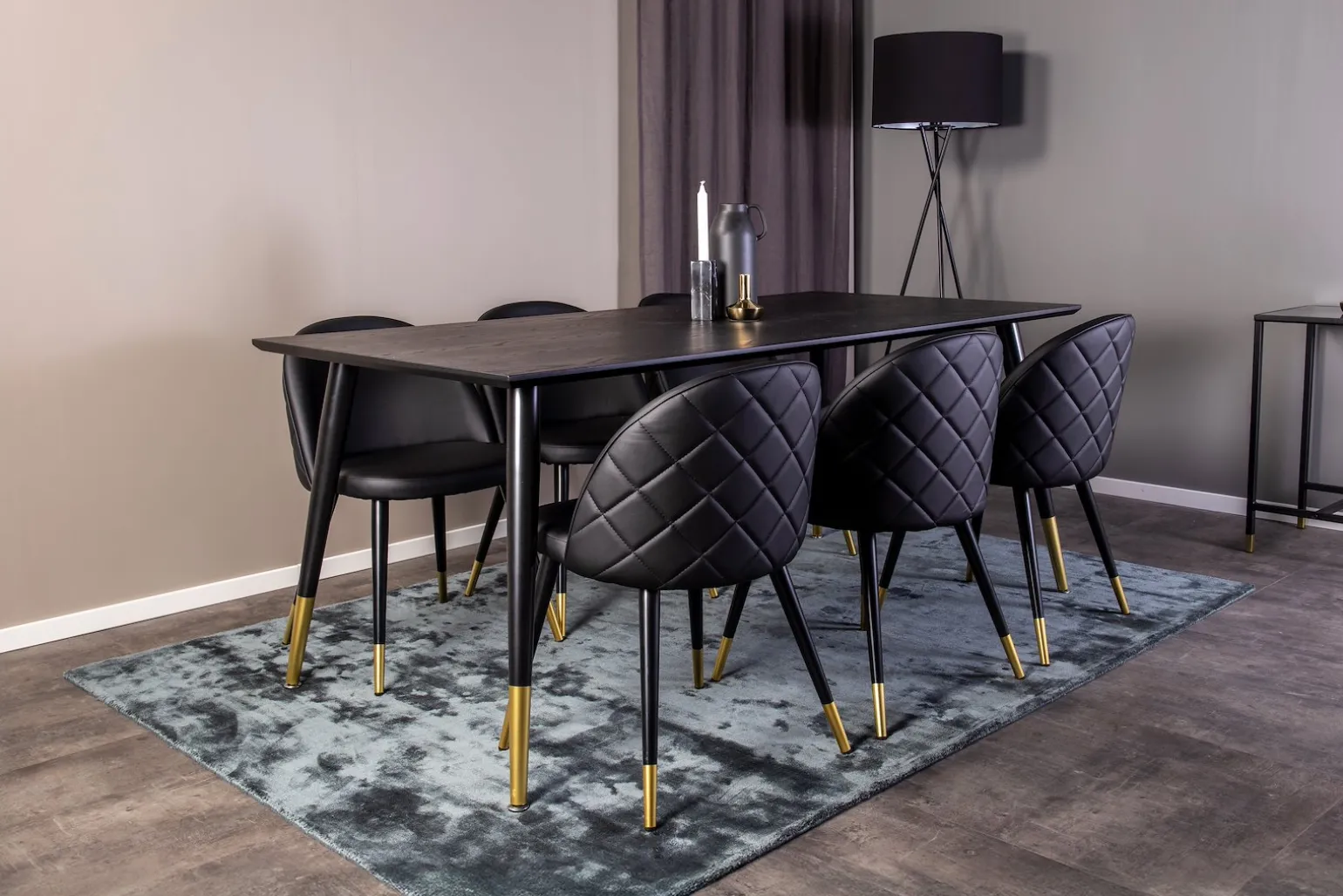 Velvet spisestol Sett av 2