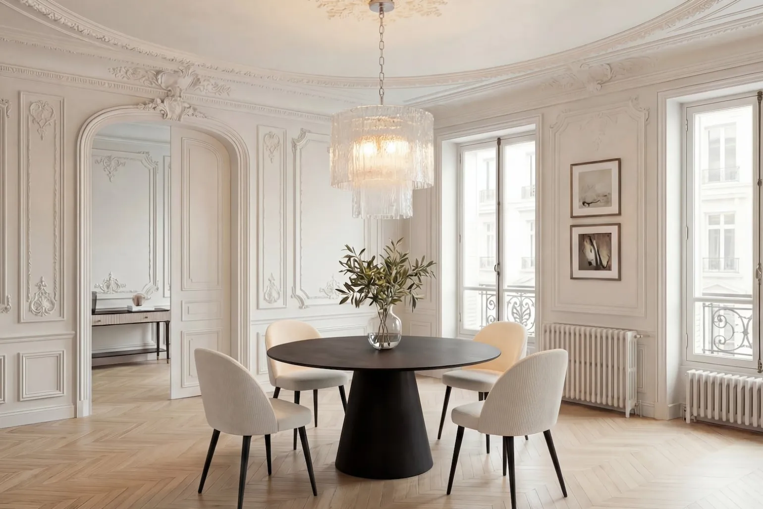 Velvet spisestol Sett av 2