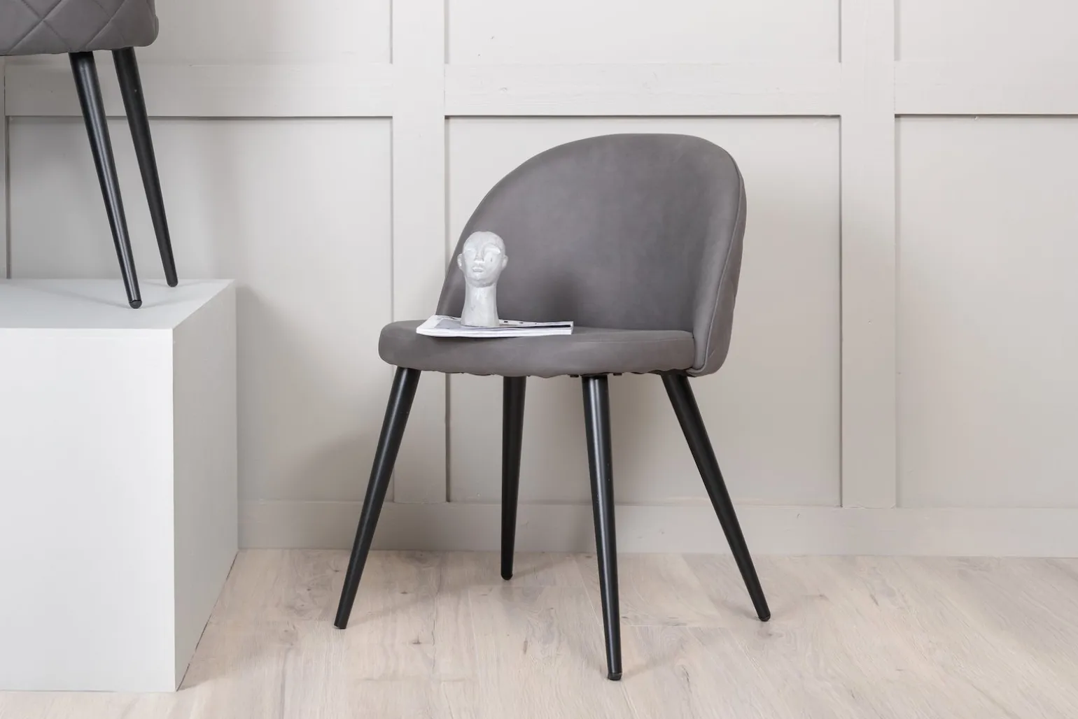 Velvet spisestol Sett av 2