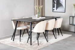 Velvet spisestol Sett av 2