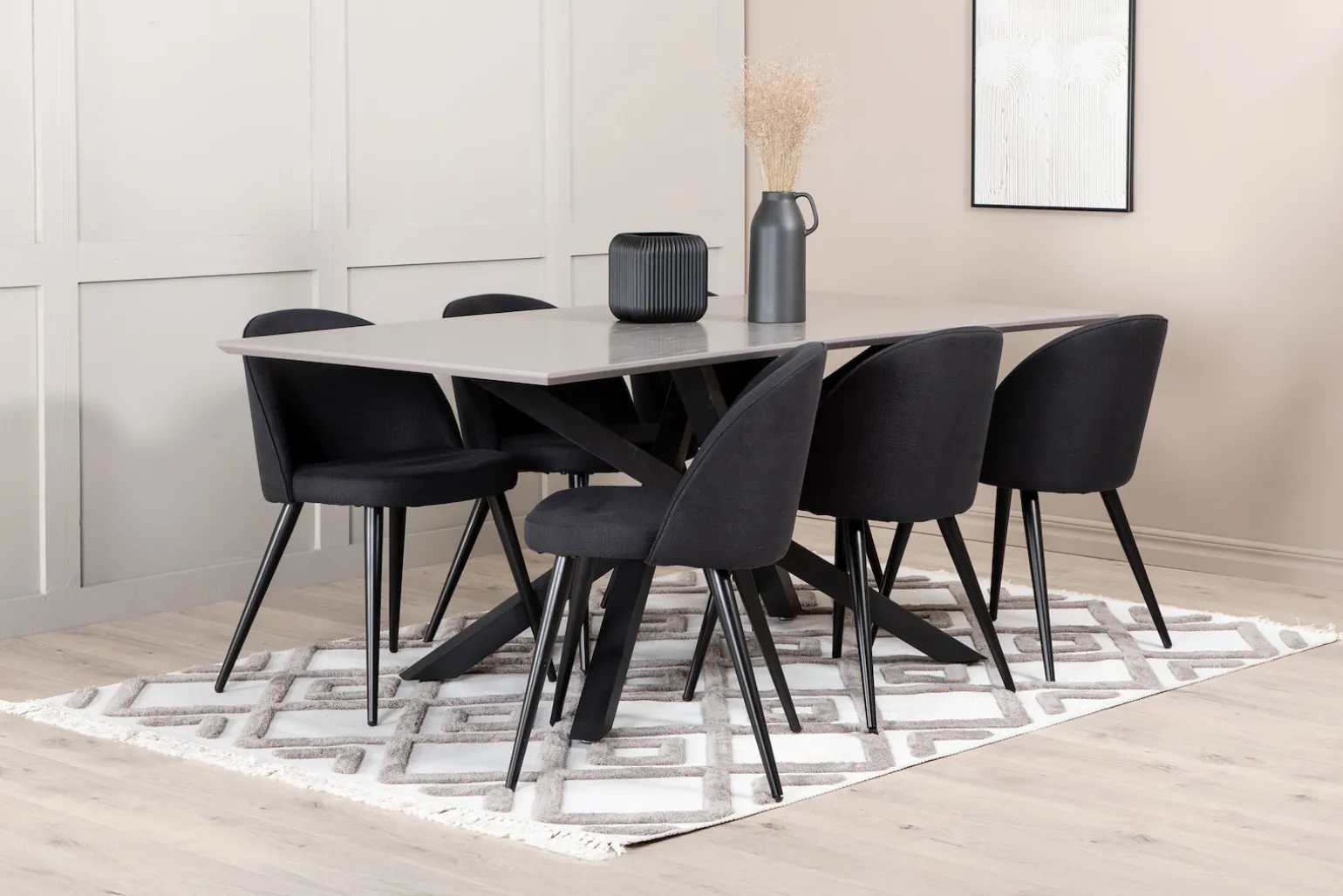 Velvet spisestol Sett av 2