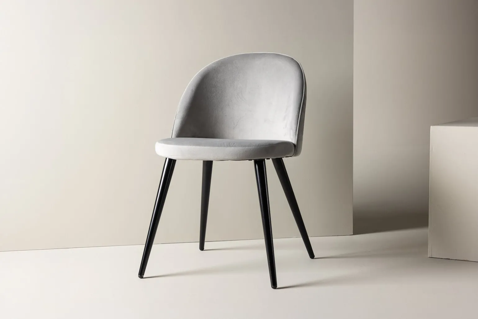Velvet spisestol Sett av 2