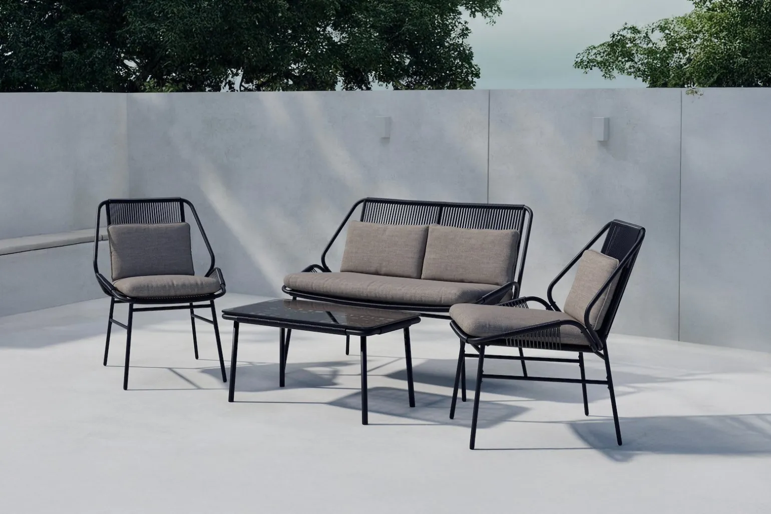 Zakynthos Loungesett 2-1-1 m/bord